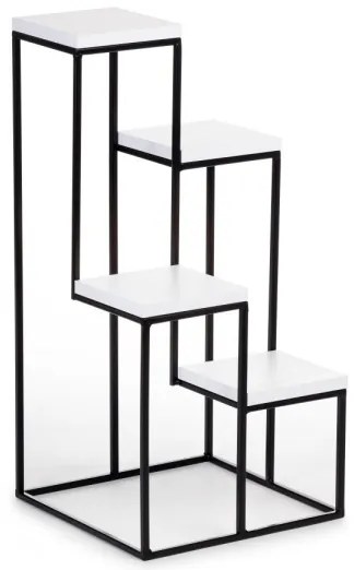 KASKADA virágtartó állvány 70x34 cm fekete/fehér