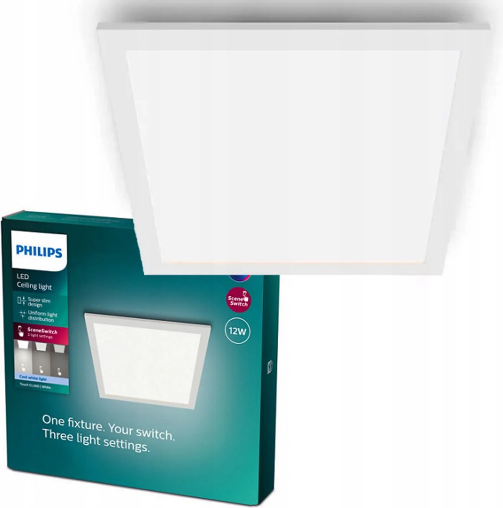 Plafon Led panel Mennyezeti lámpa Touch 12W 4000K 30cm Tompítható Philips