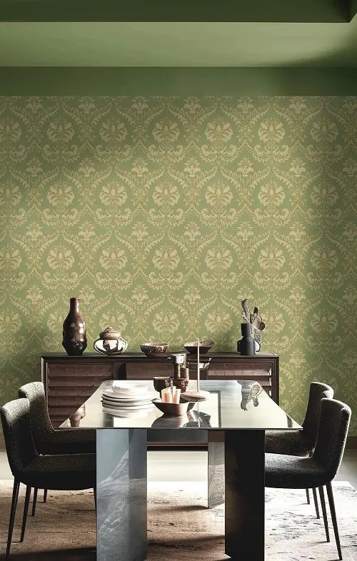 Parato Cristiana Masi The Best Classic & Elegant Imperiale arany-zöld neobarokk vlies tapéta – 23607