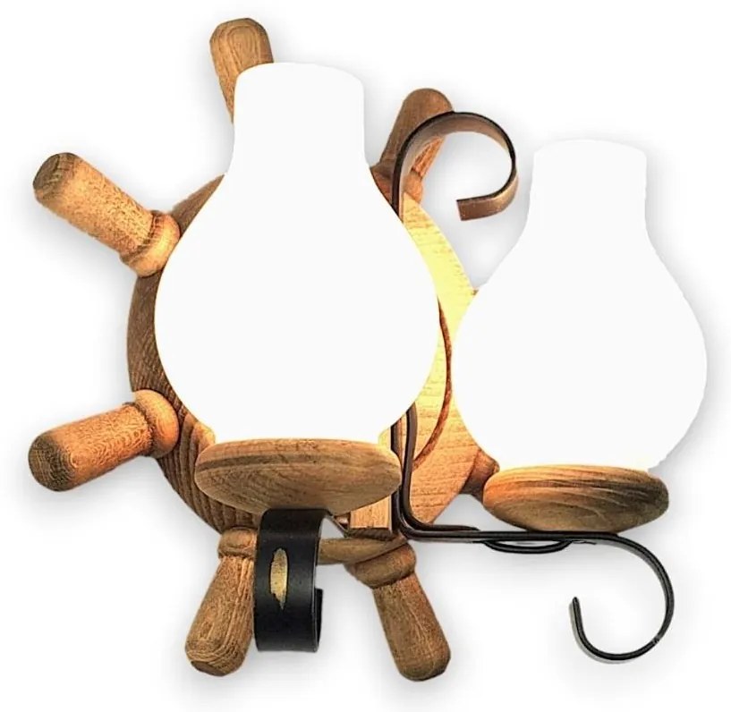 Brilagi - Fali lámpa TIMONA 2xE14/40W/230V bükkfa