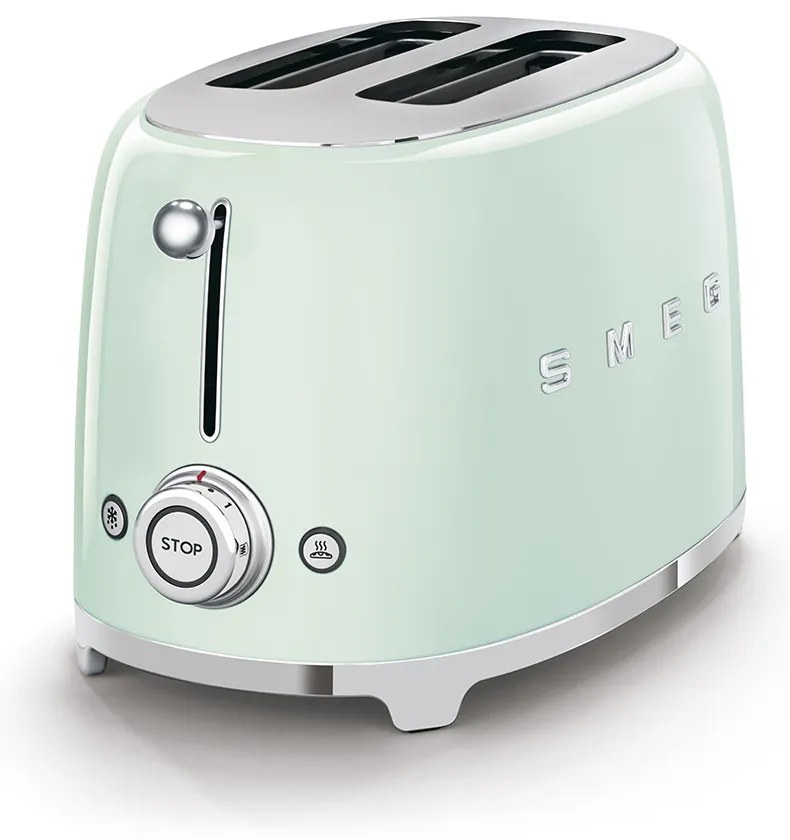 50-es évekbeli, Retro stílusú kenyérpirító, P2 pasztellzöld 950W - SMEG