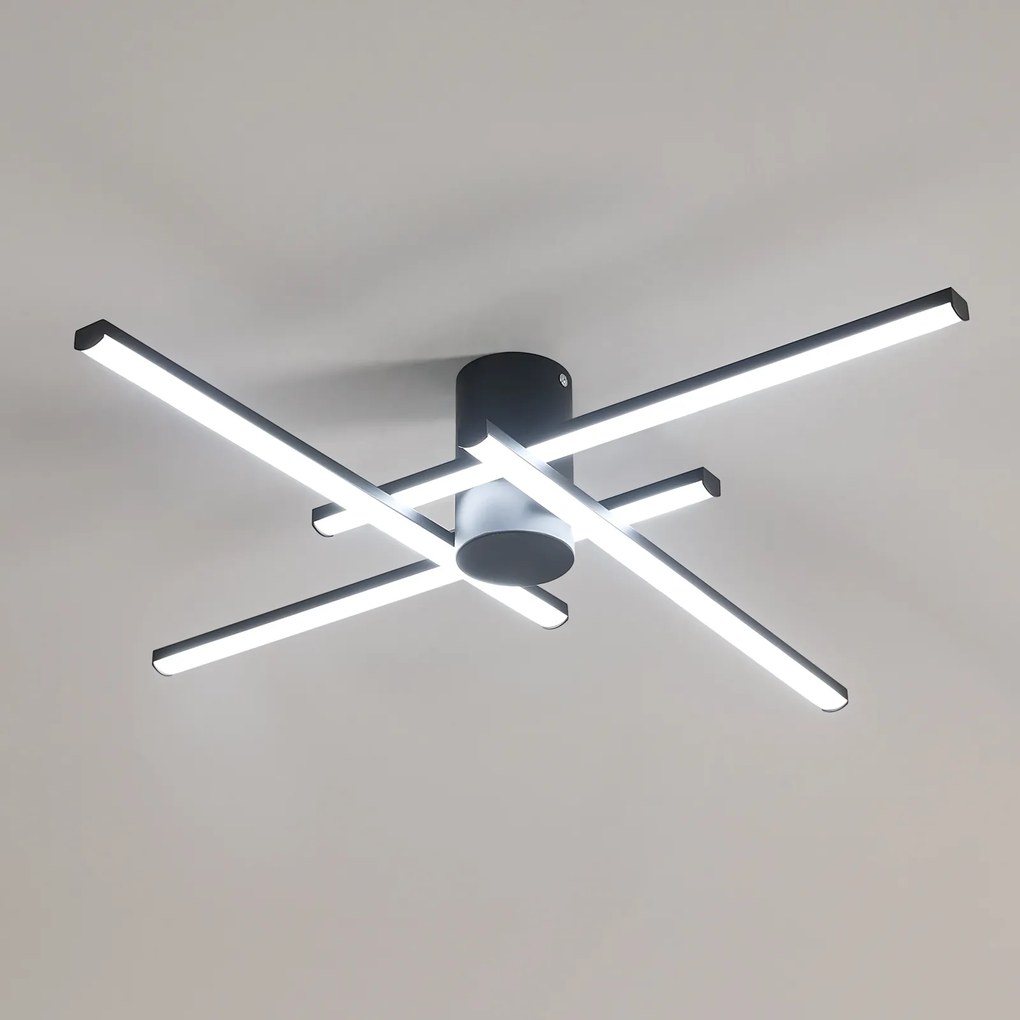 Lampa Sufitowa Led Wiszaca Czarna Scienna Nowoczesna Do Salonu 6500K 24W