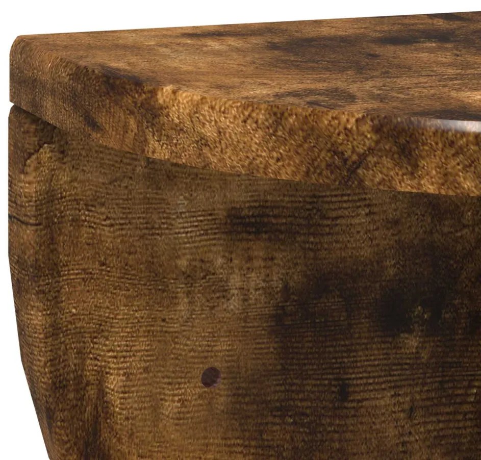 vidaXL Falpolc 2 pcs Füstölt tölgy 38 x 19 x 19 cm Faanyag