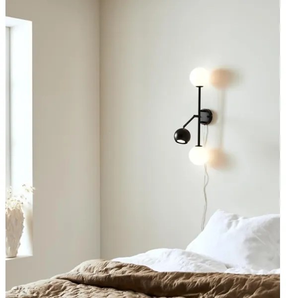 Markslöjd 108255 - Fali lámpa BESIDE 2xG9/20W/230V + 1xGU10/7W/230V fekete