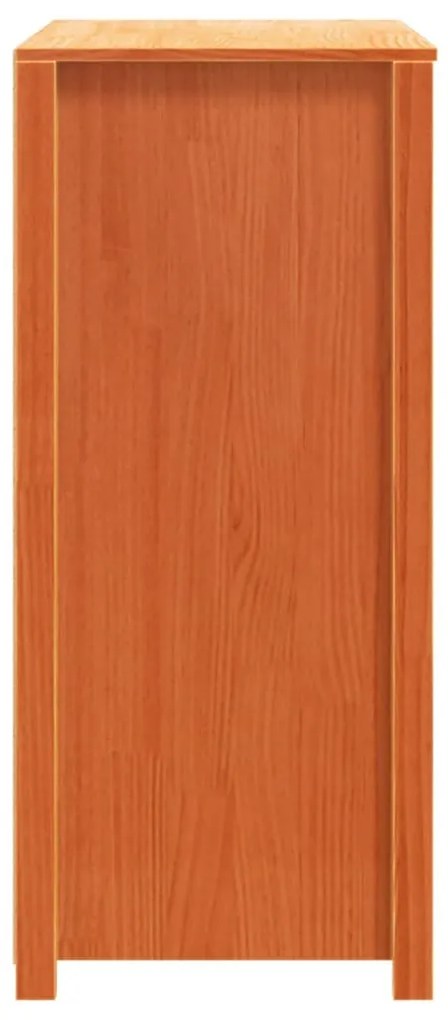 viaszbarna tömör fenyőfa kisszekrény 100 x 40 x 90 cm