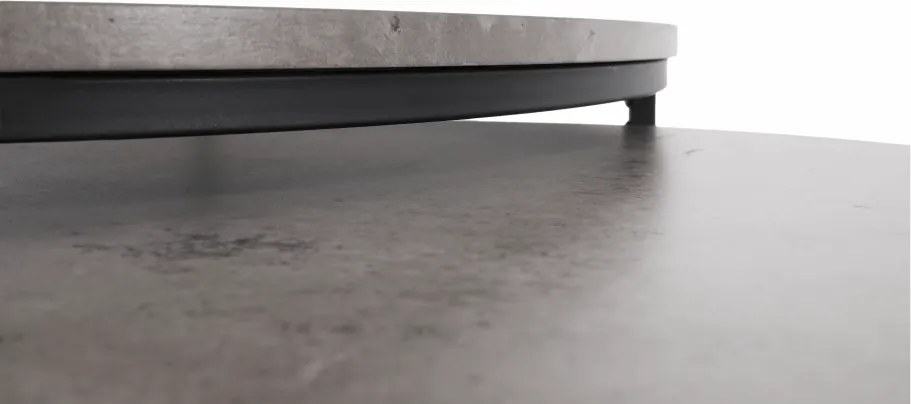 Két dohányzóasztal készlet, beton/fekete, IKLIN