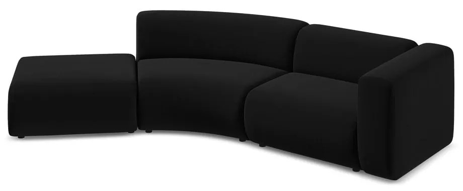 Fekete bársony heverő (bal oldali) Ekahi – Makamii