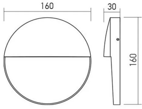 Redo 90477 - LED Kültéri fali lámpa LANDER LED/6W/230V IP54 antracit