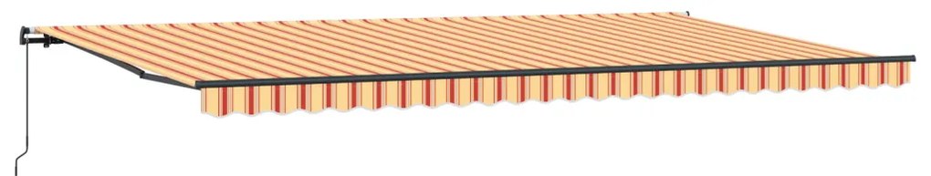 Kézi behúzható napellenző sárga és narancs 600x300 cm