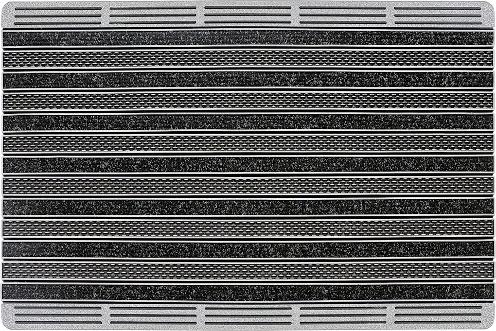 Lábtörlő Kültéri Ajtó Alá 60x90 Nagy Prémium Gumi Cipő Ezüst