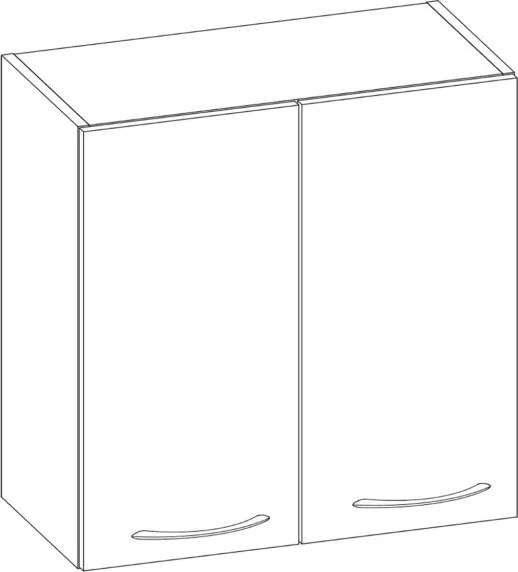 Konyhai Felsőszekrény Világos/Sötét Sonoma Színben. LIVIA LV-04/G 60