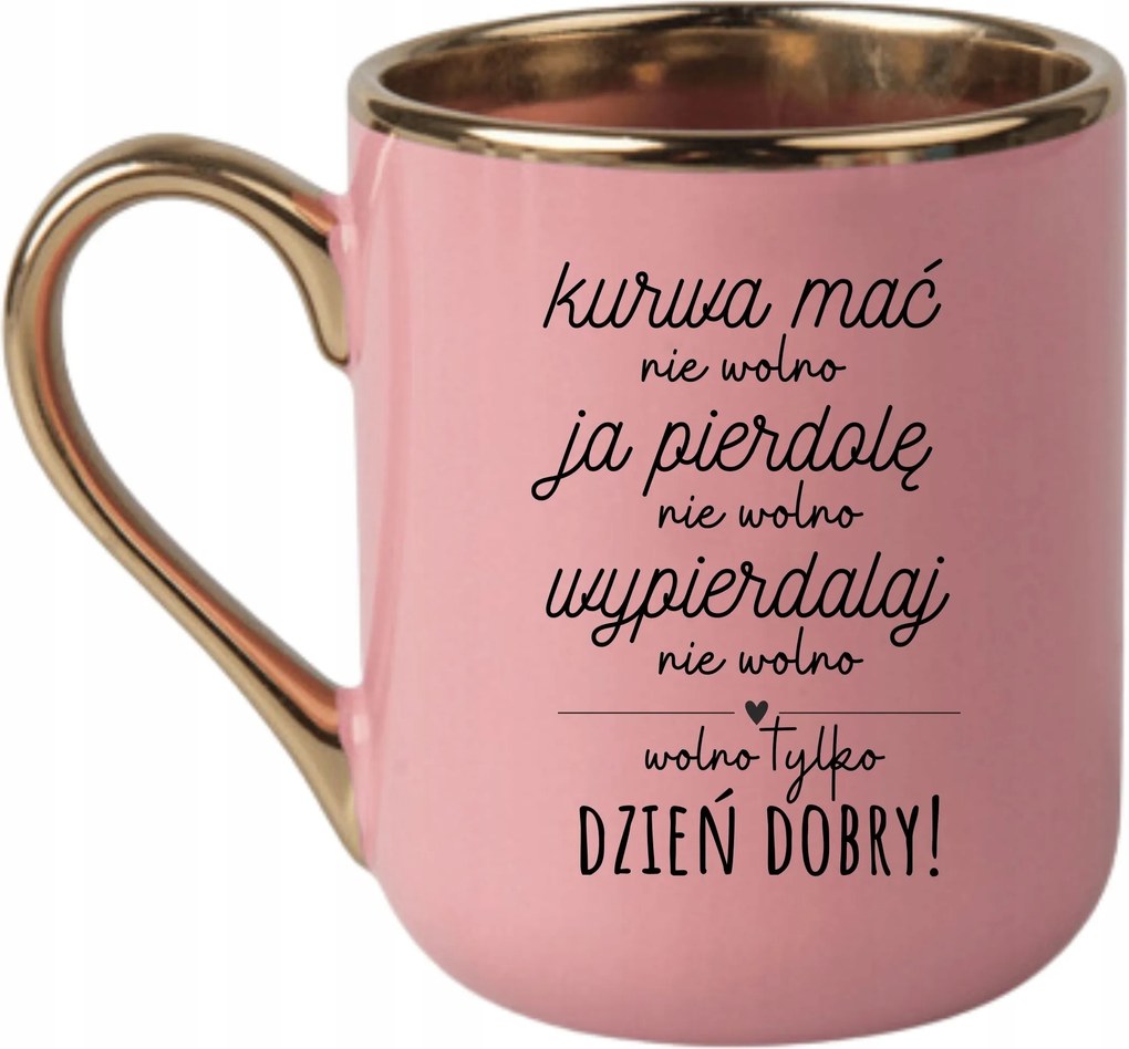 Bögre Elegáns Rózsaszín Arany Rant Vicces Ajándék Csak Jó Reggelt