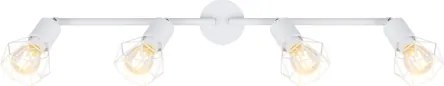 Globo 54802W-4 Spotlámpa fém fehér, rácsból font búrával. HxSZxM:600x80x195, exkl. 4xE14 40W 230V