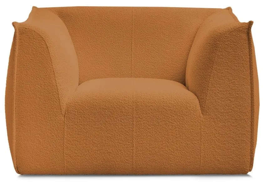 Mustársárga buklé fotel Giorgia – Bobochic Paris