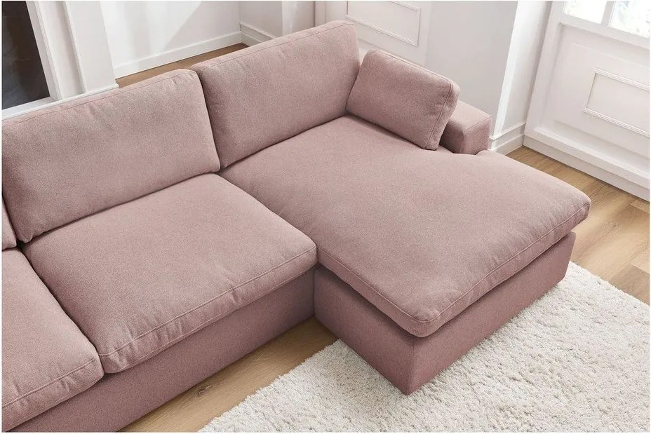 Rózsaszín sarokkanapé Belair – Bobochic Paris