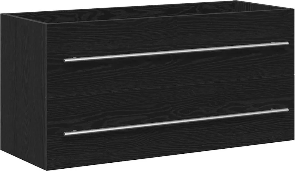 vidaXL fekete tölgy szerelt fa mosdószekrény 100x38,5x48 cm