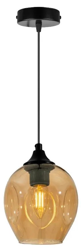 Candellux Csillár zsinóron ASPA 1xE27/40W/230V fekete CA0622