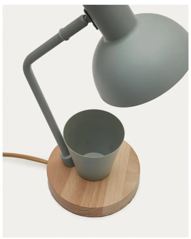 Mentazöld asztali lámpa fém búrával (magasság 37 cm) Katia – Kave Home