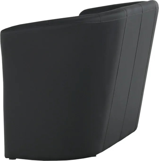 Klub duplafotel, fekete textilbőr, CUBA