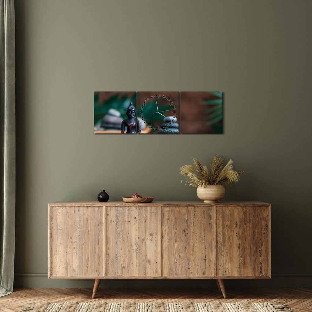 Kép - Egyensúly (órával) (90x30 cm)