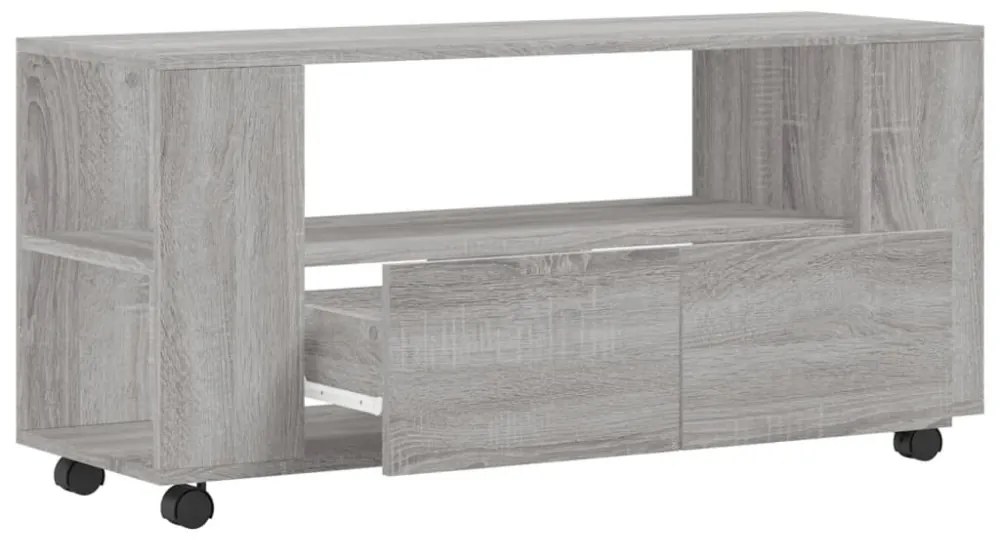szürke sonoma színű szerelt fa TV-szekrény 102x34,5x43 cm