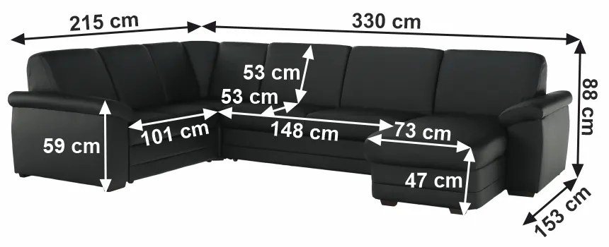 U alakú kanapé Biter U (J). 788015