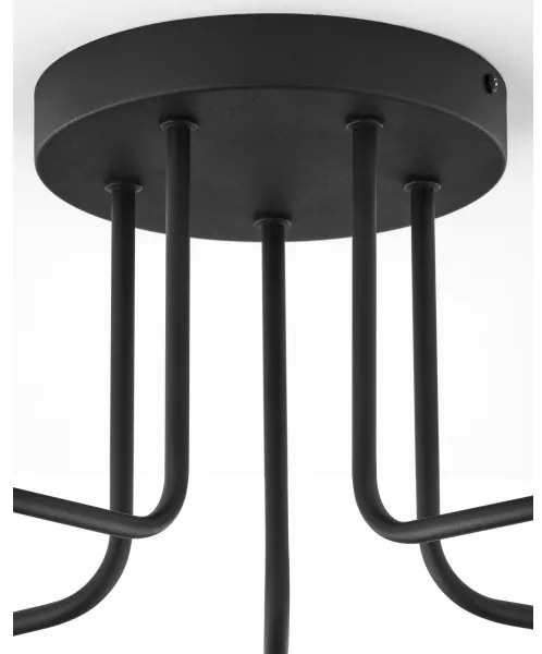 Jupiter 2040 - Felületre szerelhető csillár BURANO 5xG9/10W/230V fekete/arany/átlátszó