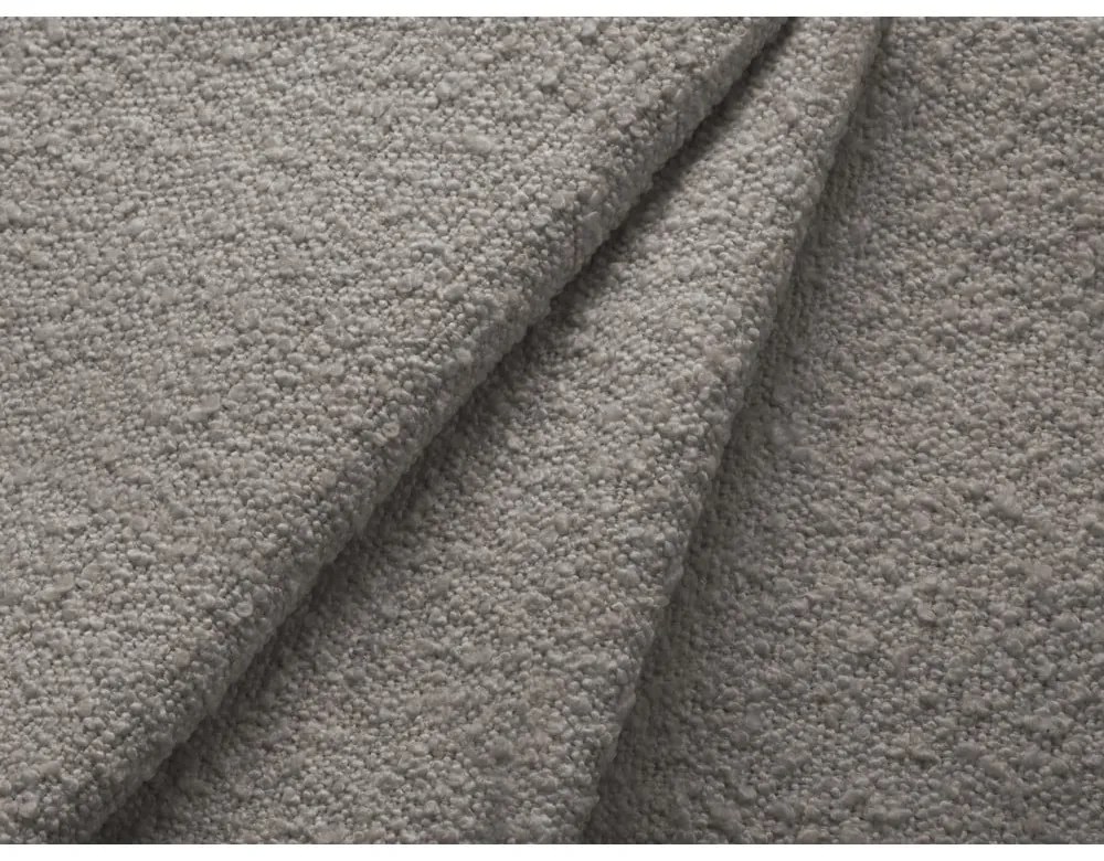 Világosszürke buklé kinyitható tárolóhelyes sarokkanapé (jobb oldali-heverő résszel) Kyoto – Cosmopolitan Design