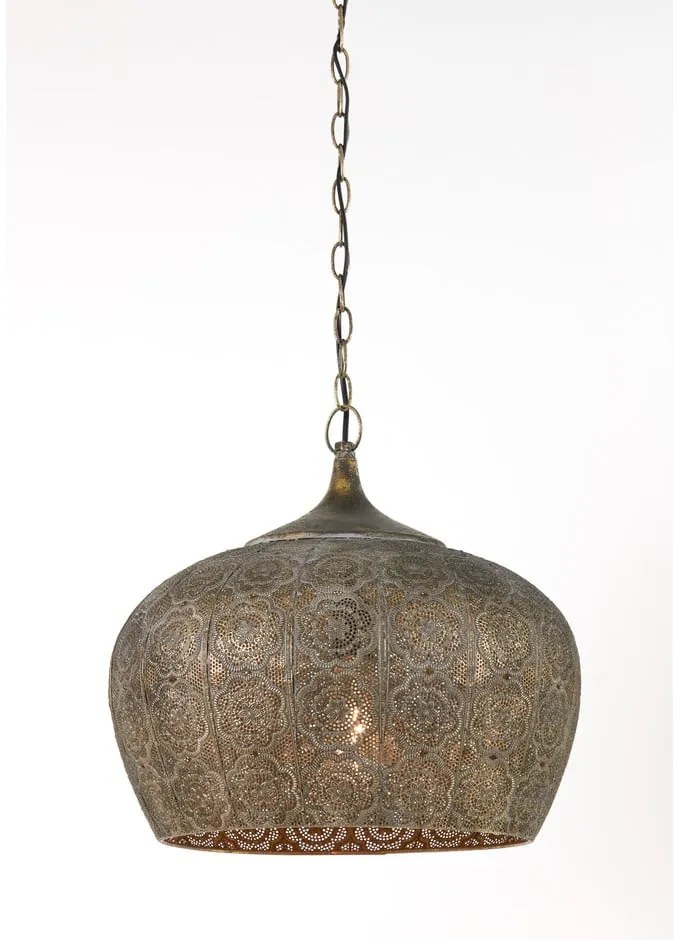 Rézszínű mennyezeti lámpa ø 43,5 cm Emine – Light &amp; Living