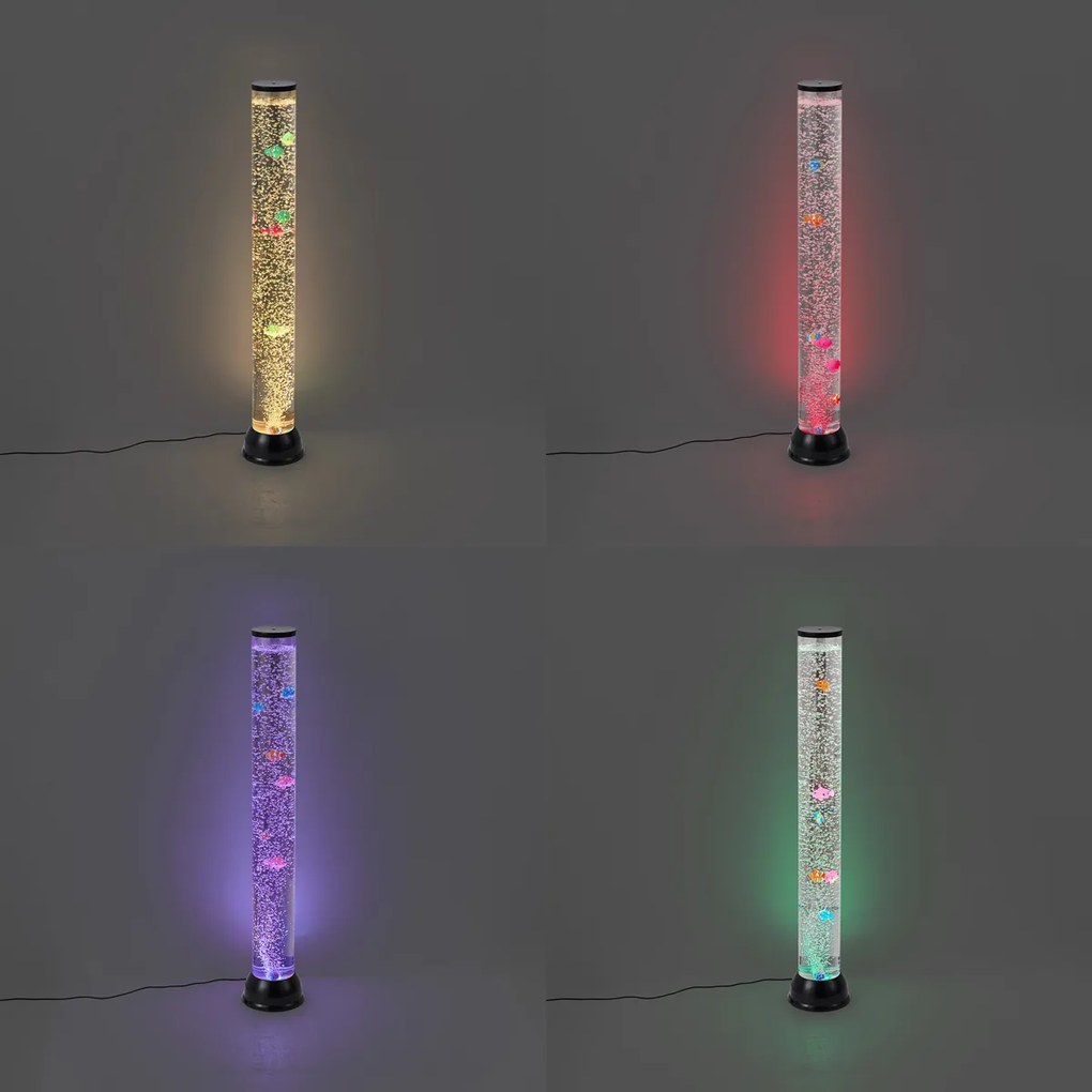 Buborékcső fekete 90 cm LED RGB-vel - Zoop