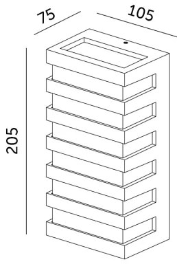 LED Kültéri fali lámpa ENTERA P LED/10W/230V 4000K IP54