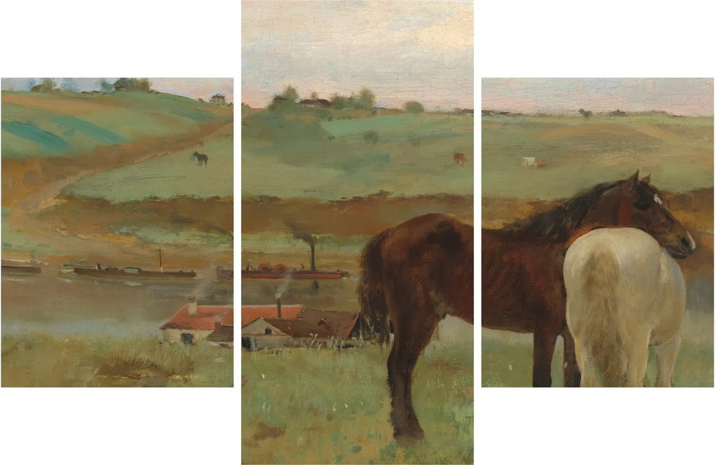 Kép - Edgar Degas, Horses in a Meadow, reprodukciók (90x60 cm)