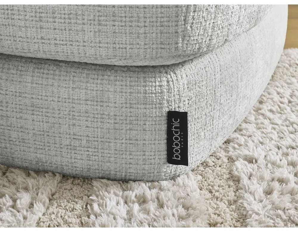 Világosszürke zsenília lábtartó Leonore – Bobochic Paris