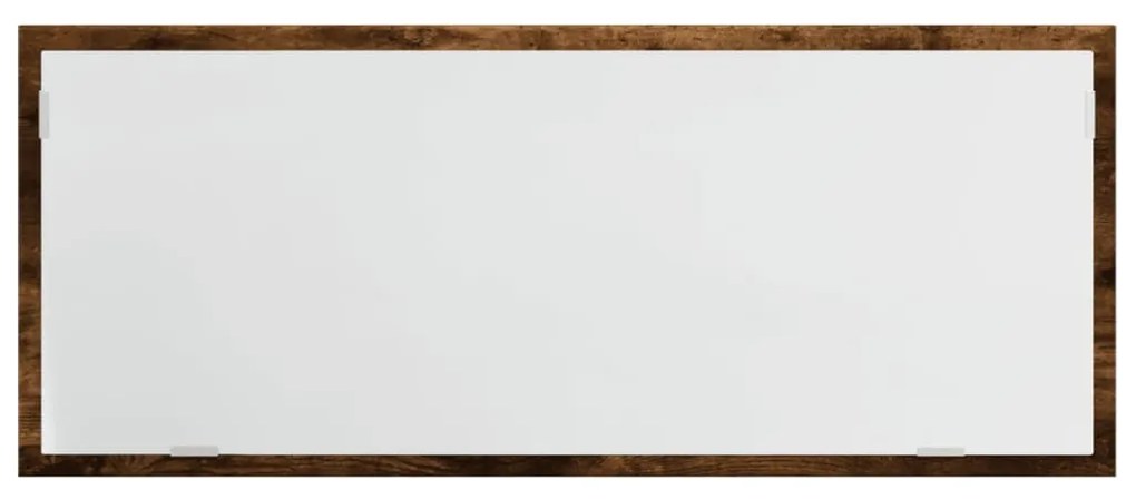 füstös tölgy szerelt fa LED-es fürdőszobatükör 100x8,5x37 cm