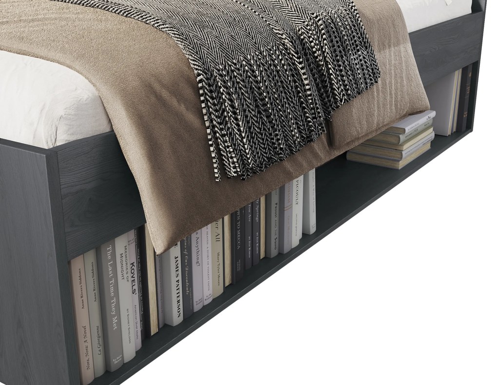 Franciaágy 140 cm Afrodita Typ 50 (tárolóhellyel) (karbon tölgy) . 1108223