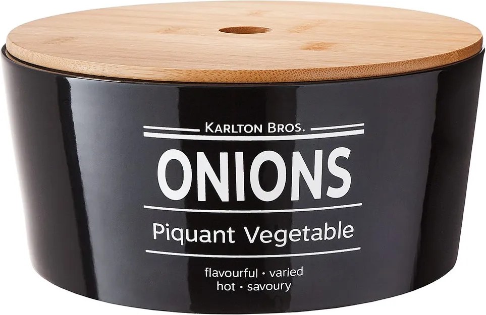 KARLTON BROS. hagymatároló Ø 22 cm, fekete