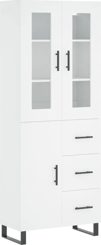 vidaXL fehér szerelt fa magasszekrény 69,5 x 34 x 180 cm