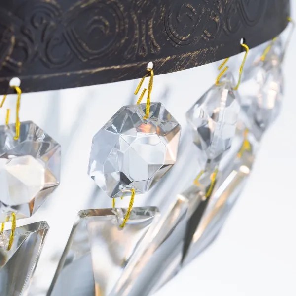 Orion HL 6-1551/1 - Kristály csillár láncon ARILA 1xE27/60W/230V barna/patinás