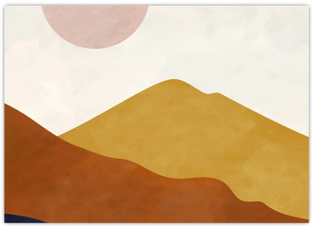 Üveg kép - Akvarell hegyek N⁰1 (70x50 cm)