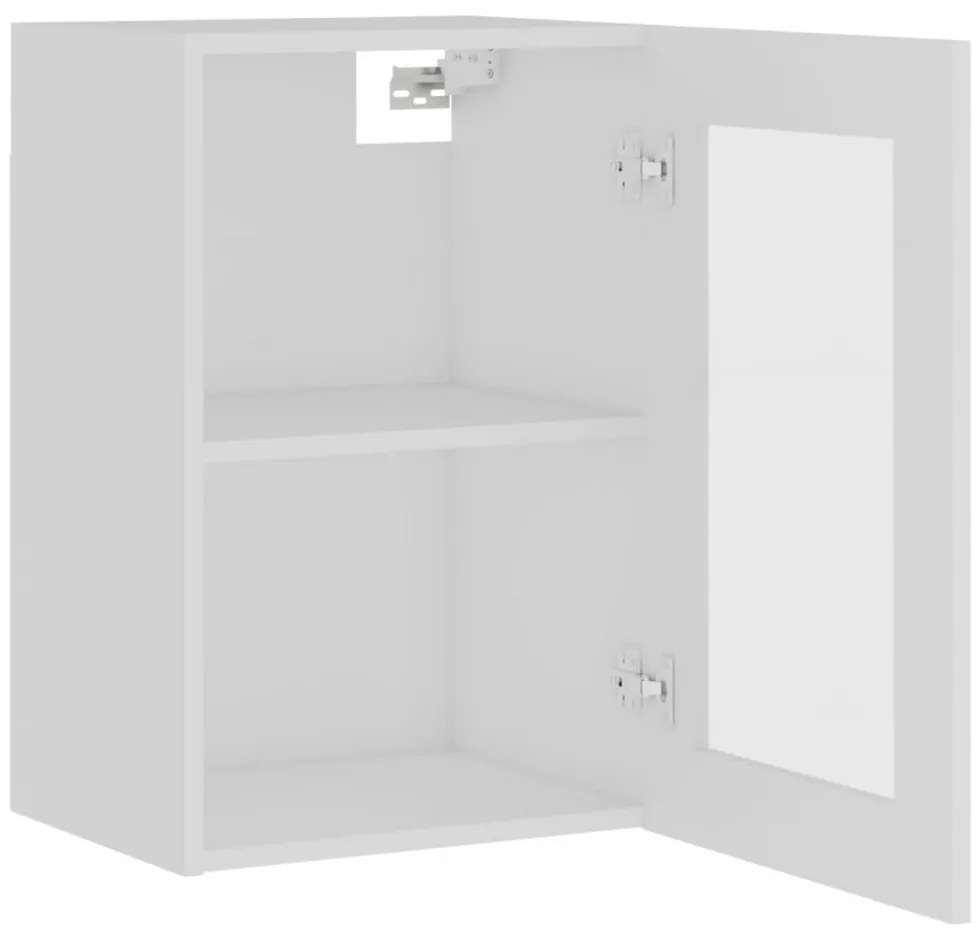 “Lyon” fehér szerelt fa függő üvegszekrény 40 x 31 x 60 cm