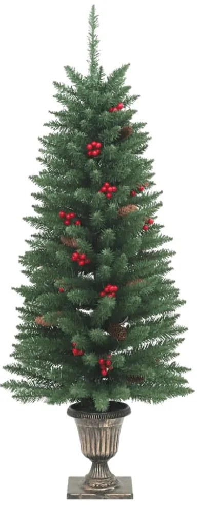 2 db zöld műkarácsonyfa 100 db LED-del 120 cm