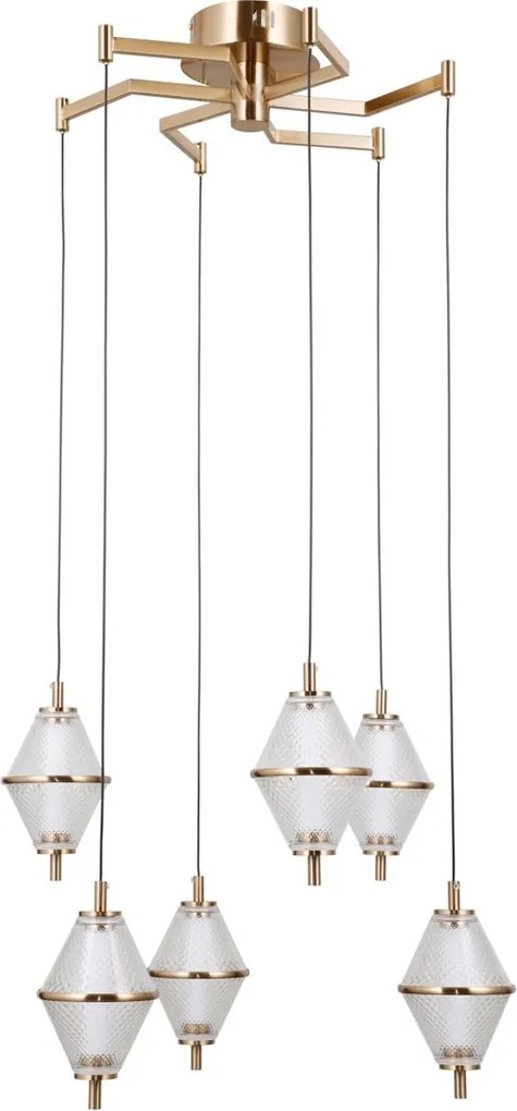 Italux modern függeszték fuente átlátszó arany itxpnd-34395-6-hbr
