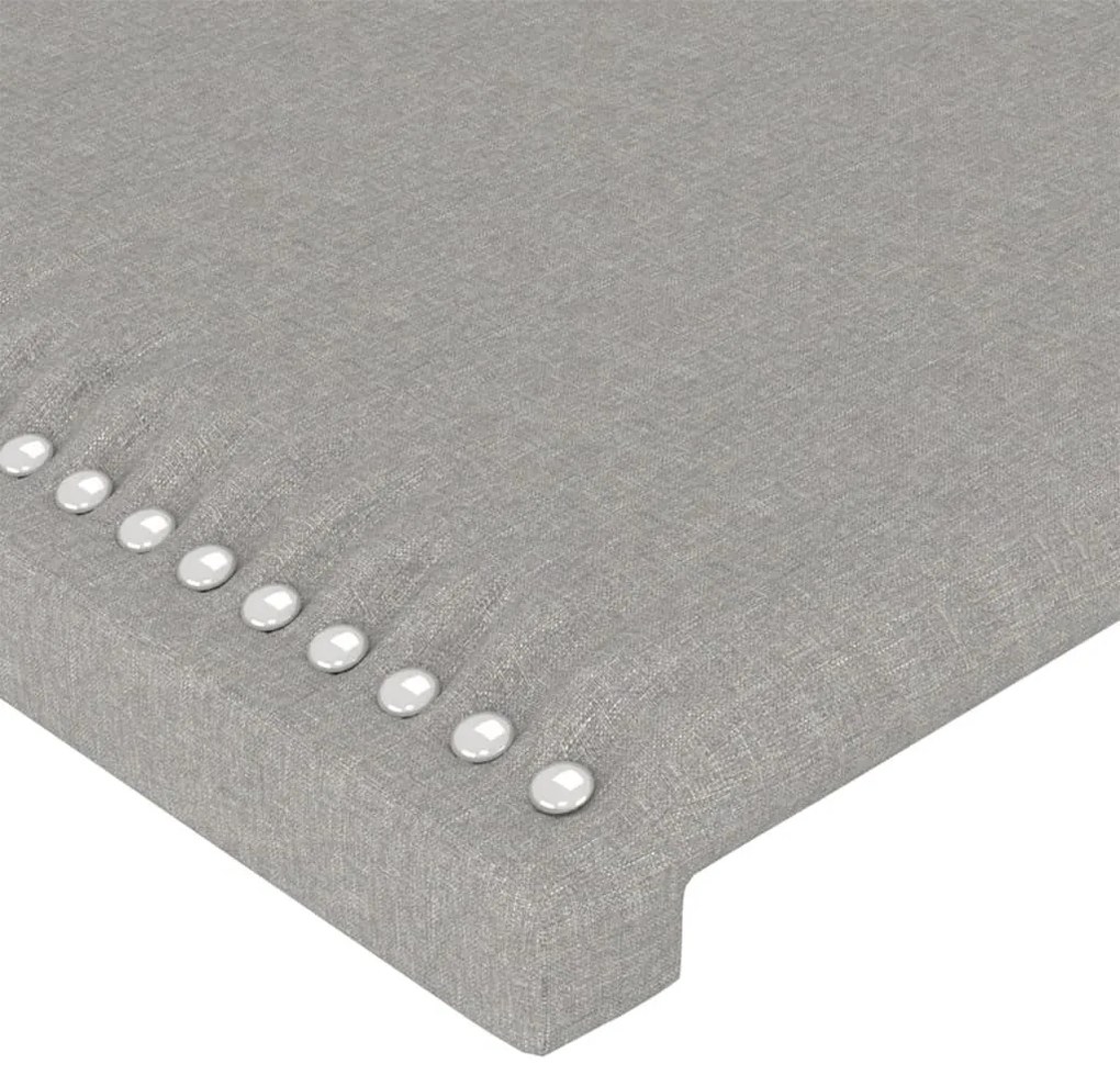 világosszürke szövet LED-es fejtámla 203 x 16 x 78/88 cm