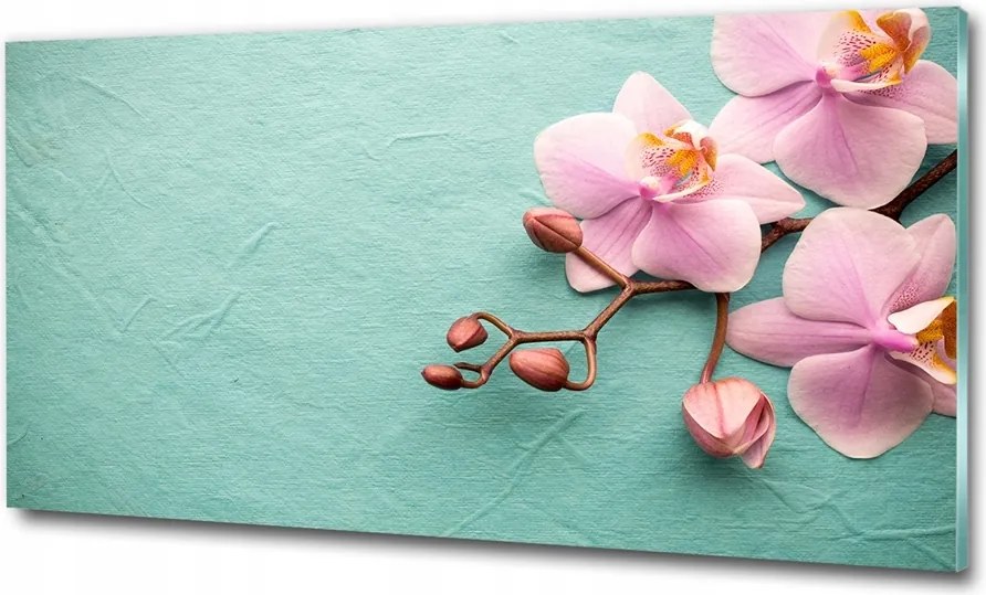 Fotó vászonkép edzett üveg Orchidea 100x70