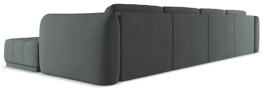 Sötétszürke sarokkanapé Hoku – Makamii