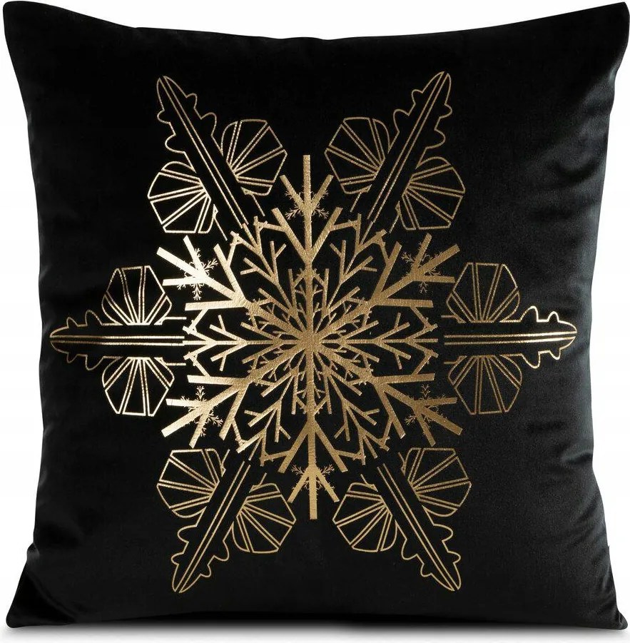 Karácsonyi díszpárnahuzat Jancsi 45x45 cm arany-fekete