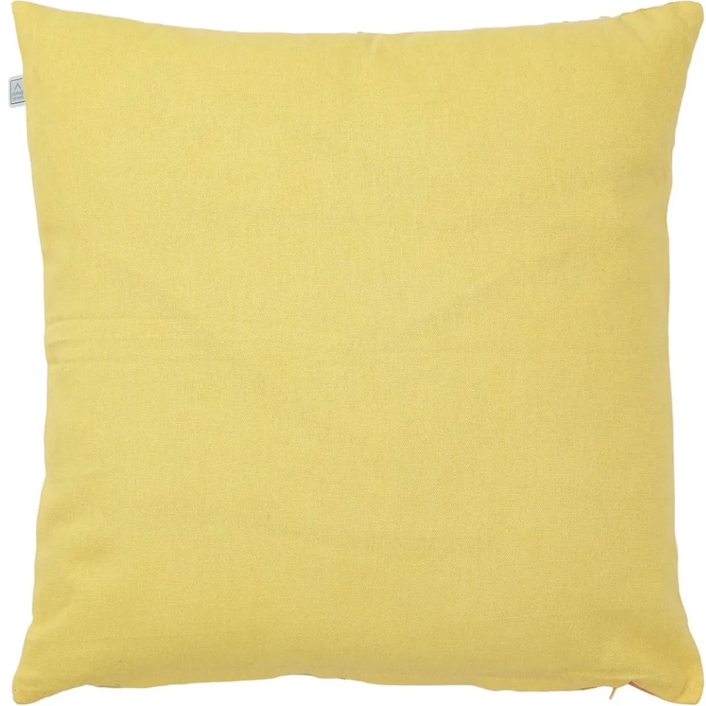 Dekoratív párnahuzat KARKIN YELLOW 45x45 cm, sárga
