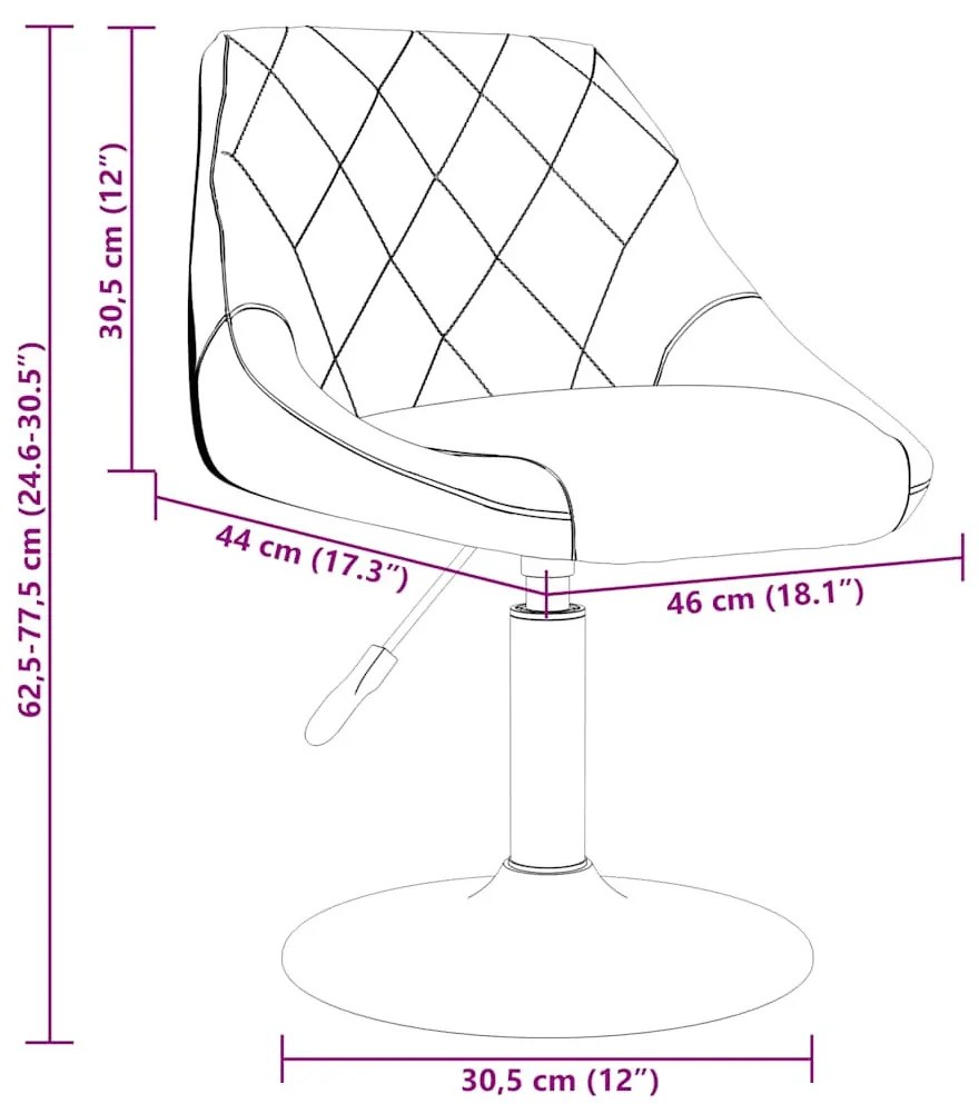 2 db fekete bársony forgó étkezőszék