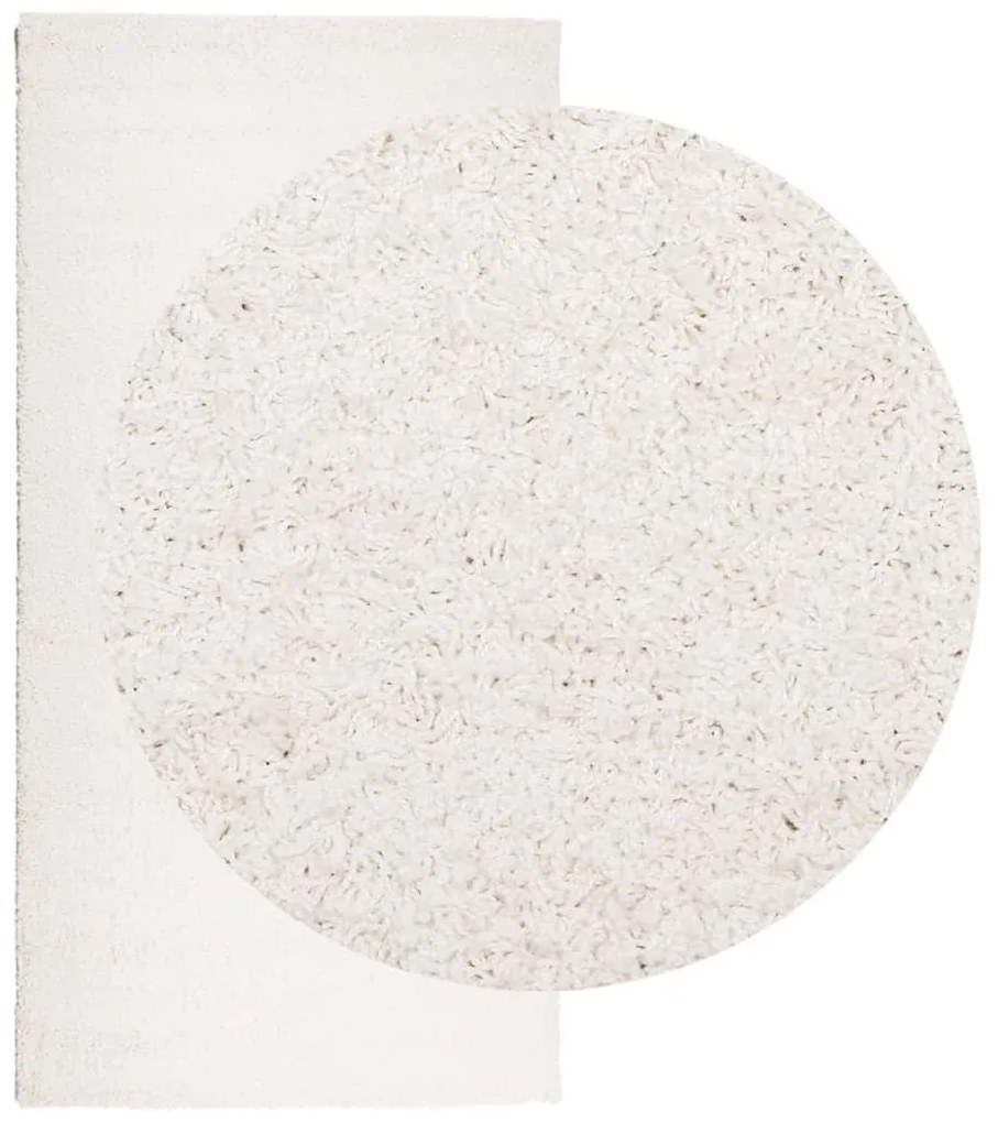 PAMPLONA krémszínű magas szálú bolyhos modern szőnyeg 100x200cm