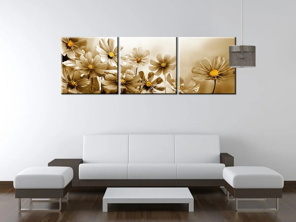 Gario Vászonkép Virágos szépség - 3 részes Méret: 90 x 60 cm